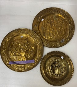 Vintage Brass Chargers (3)