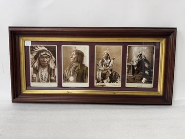 Indian Cartes de Visite(4) Framed