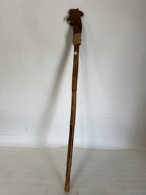 Viintage Walking Stick Carved Head