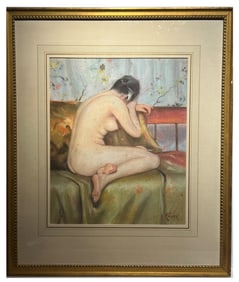 William Merritt Chase; American Pastel of a Nude Signed