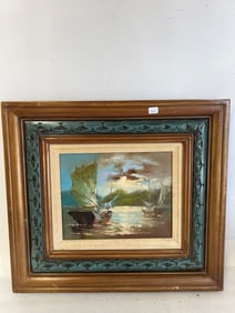 L. Marlow. Oil on Canvas. "Sunset"