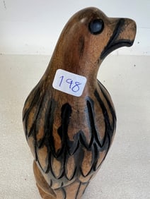 Vintage Carved Wood Owl Figure