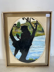Original Artwork. Girl in a Tree