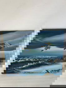 Christopher Young.Oil Seascape Sgd.