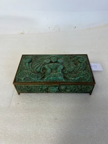 Aztec Bronze and Malachite Box