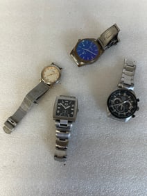 Bag Lot of Men's Wristwatches (4)