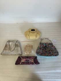 Lot of Four Ladies Purses & Pr. Gloves.