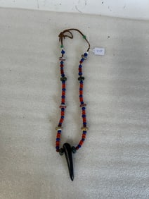 Antique Beaded and Horn Necklace
