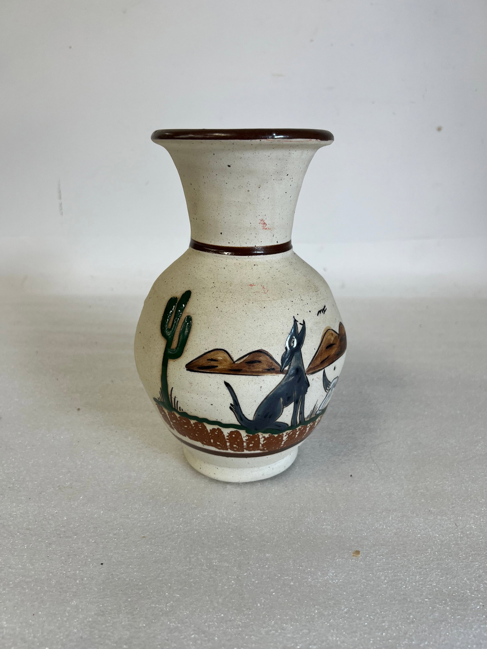 Mexican Art Pottery Pitcher: 8 1/2"H