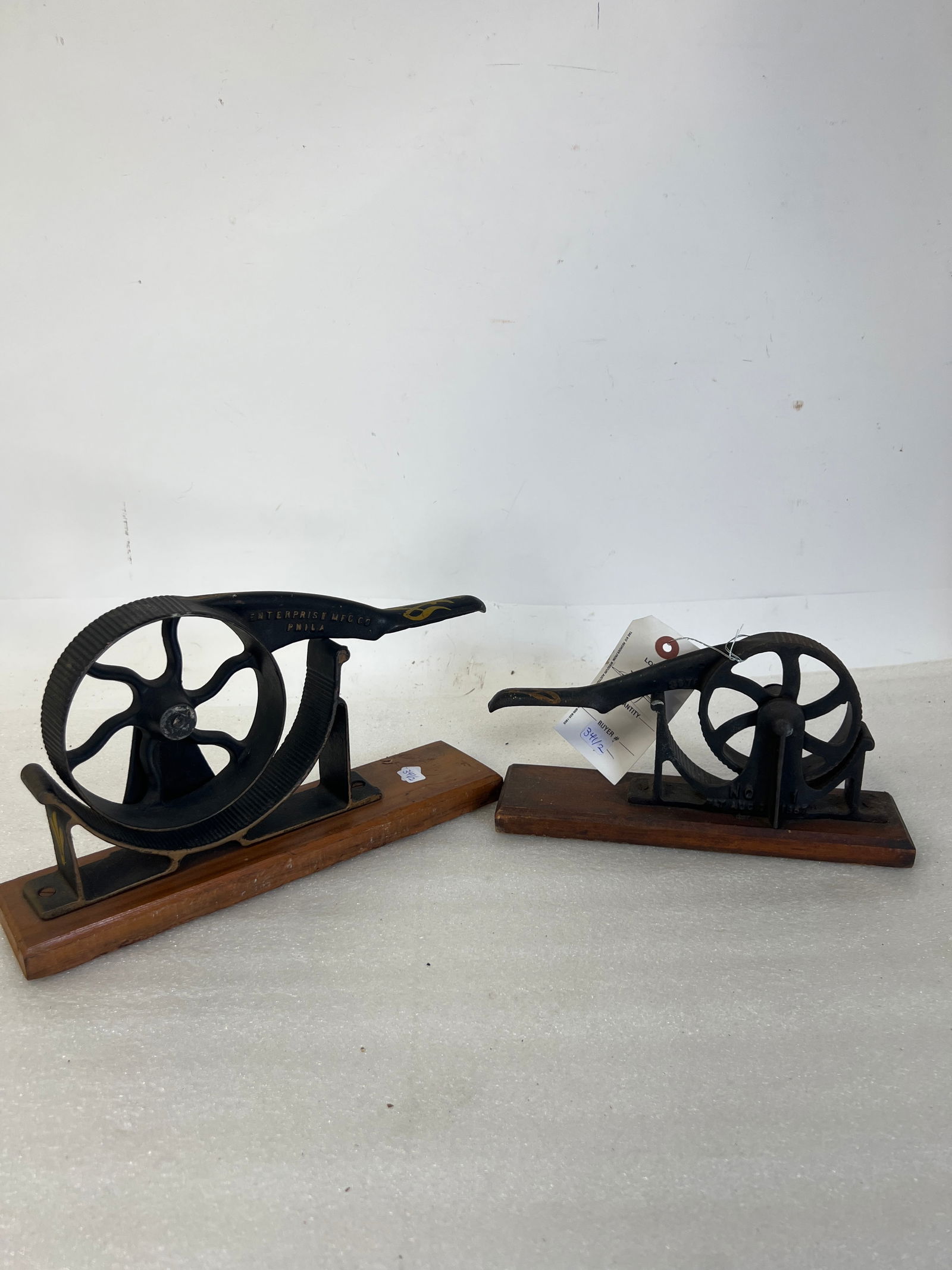 Wrought Iron and Wooden Amtoqie Tool/Implement (2): Wooden collectible tools. 2 in the lot. As pictured