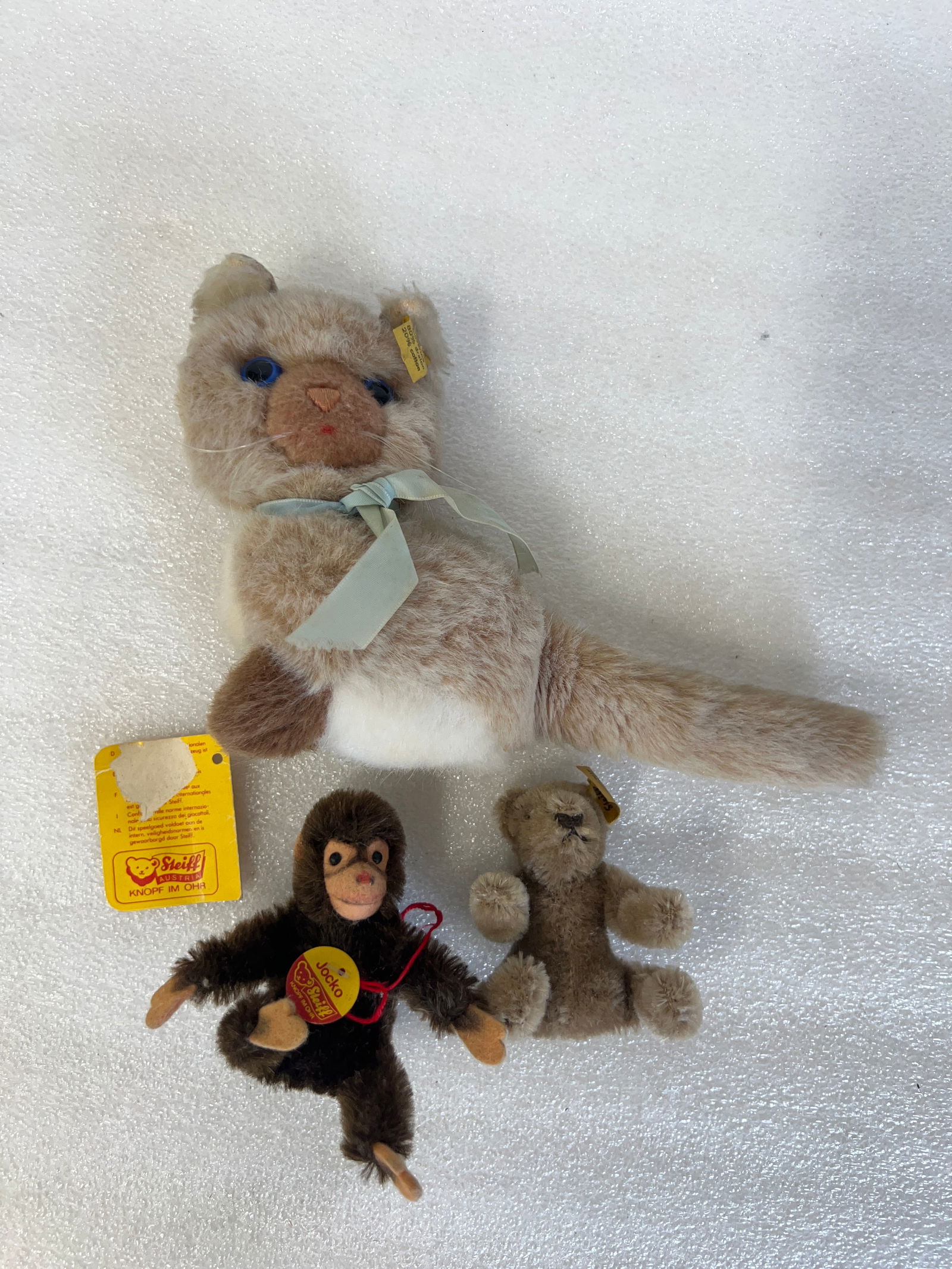 Three Steiff Animals. All marked (1 of 2)