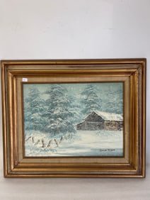 David Days Oil Winter Scene
