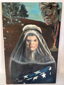 Oil on Canvas. Jackie Kennedy at JFK Fueral