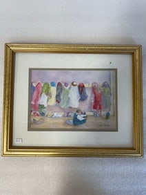 Helene Leveillie Watercolor. Child's Coat Room