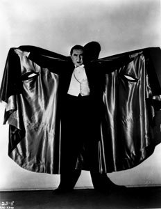 Abbott and Costello Meet Frankenstein Original Negative: Black and White. Portait of Bela Lugosi as Dracula. 1948. Accompanied by print from the negative. 8 x 10