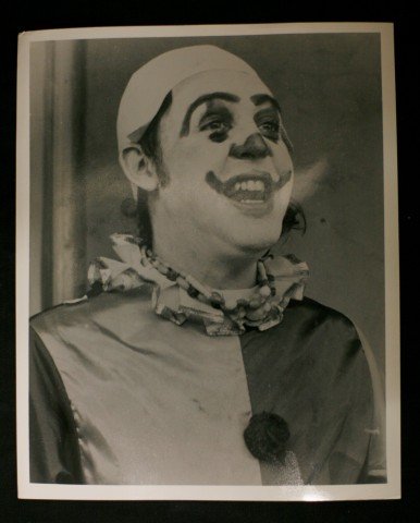 Paul McCartney Sidney Smith Clown Photographs (4): Paul McCartney on a New Orleans balcony in clown costume and make-up. Three with a back stamp for Sidney Smith New Orleans photographer. Four in the lot. 8 x 10