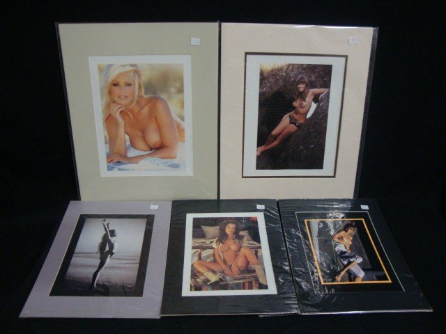 Nude Celebrity Photographs: Five (5) nude photos of celebrities (all on artists board and in protective envelopes). Included in the lot are: Robin Givens (model, actress, and former wife of boxing champion Mike Tyson); Maud Adam