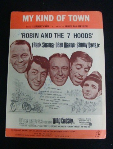 Frank Sinatra Dean Martin Autographs: On sheet music for My Kind of Town, both in ink