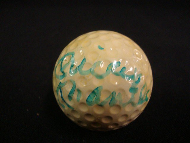 Mickey Mantle Signed Golf Ball: Signed in green marker