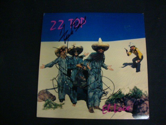ZZ Top Album Cover: Signed by three band members
