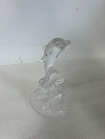 Lalique Like Figure of a Dolphin