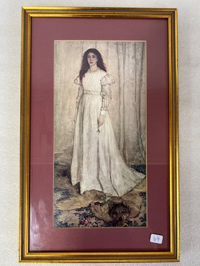 Girl with Long Gown & Dog. Print (1 of 3)