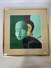 Rene Magritte. Gouache. Signed
