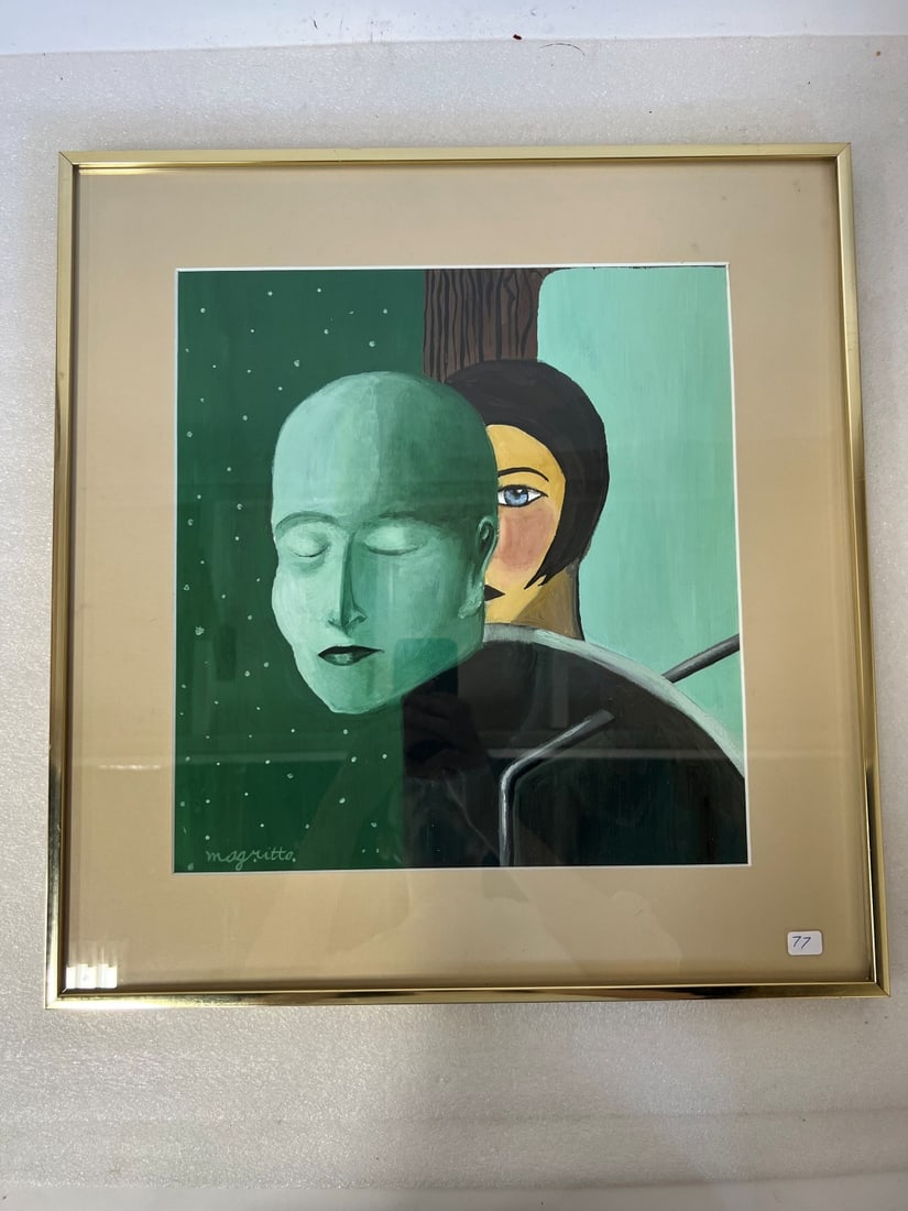 Rene Magritte. Gouache. Signed (1 of 3)
