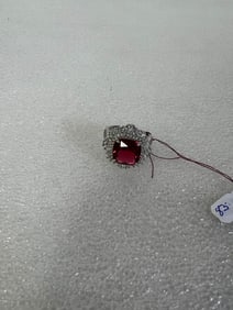 Sterling Silver and Garnet Ring