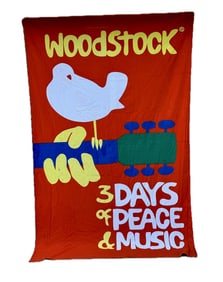 Vintage Woodstock Cloth Banner