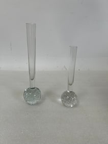 Paperweight Crystal Vases. (2)