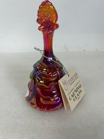 Fenton Carnival Glass Bell Orig. Tag.
