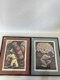 Diego Rivera. Litho El Vendedor De Alcatrace & a Second