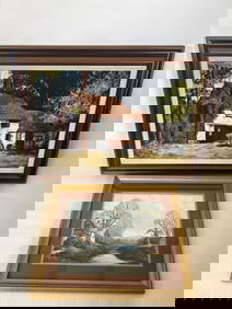 Needlepoint Picture Rural Scene & Print