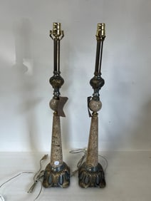 Pr. Fleurs L'Allumage Marble Lamps