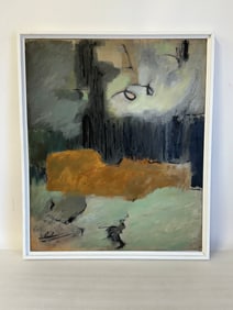 Eugene Arcieri; 20thC. Modernist Oil Abstract Composition Signed