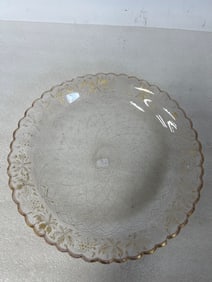 Antique Etched and Gilt Decorated Platter