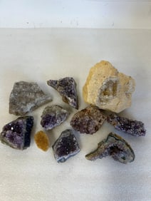 Dealer's Lot. Natural Quartz Sculptures (3) & Seven Others