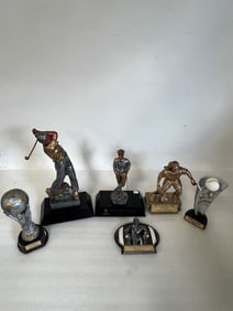 Lot of Trophies. inc. Golf & Basketball (6)