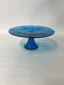 Antique Blue Glass Compote