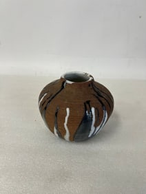 Paperweight Pottery Vase Sgd. 5"H