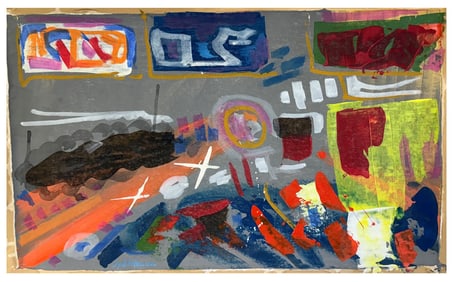Syd Solomon; 20thC. Modernist Oil - Abstract Composition