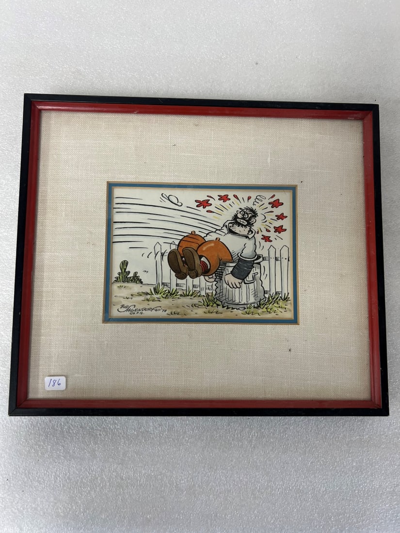 Bud Sagendorf Bluto Drawing Signed (1 of 2)