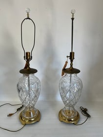 Pr. Signed Waterford Lamps.