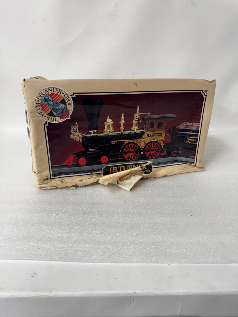 Jim Beam Figural Bourbon Bottle: Turner Locomotive Original Box New Old Stock, Sealed