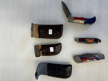 Three Collectible Pocket Knives in Cases