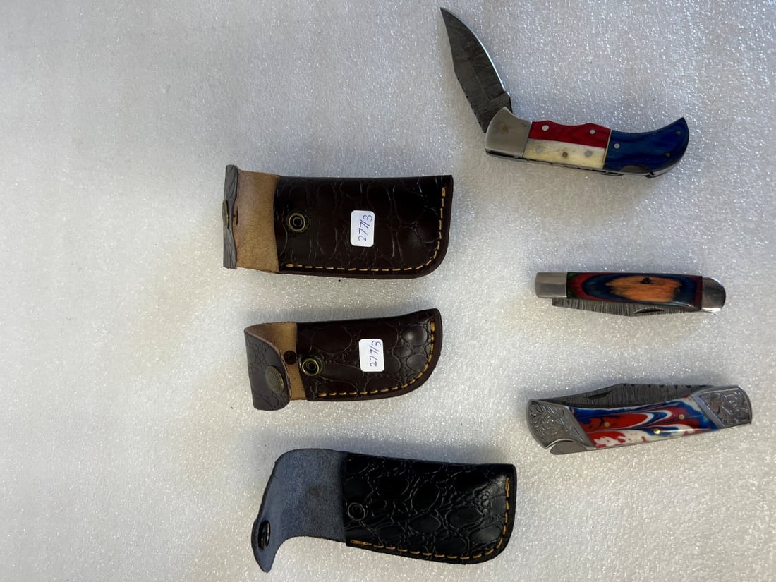 Three Collectible Pocket Knives in Cases (1 of 1)