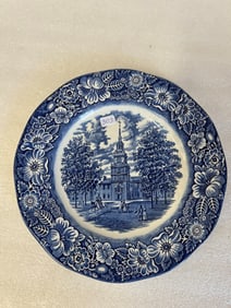 Staffordshire Blue & White Plate