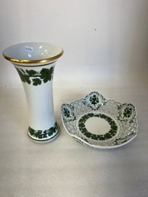 Meissen Vase & Meissen Bowl