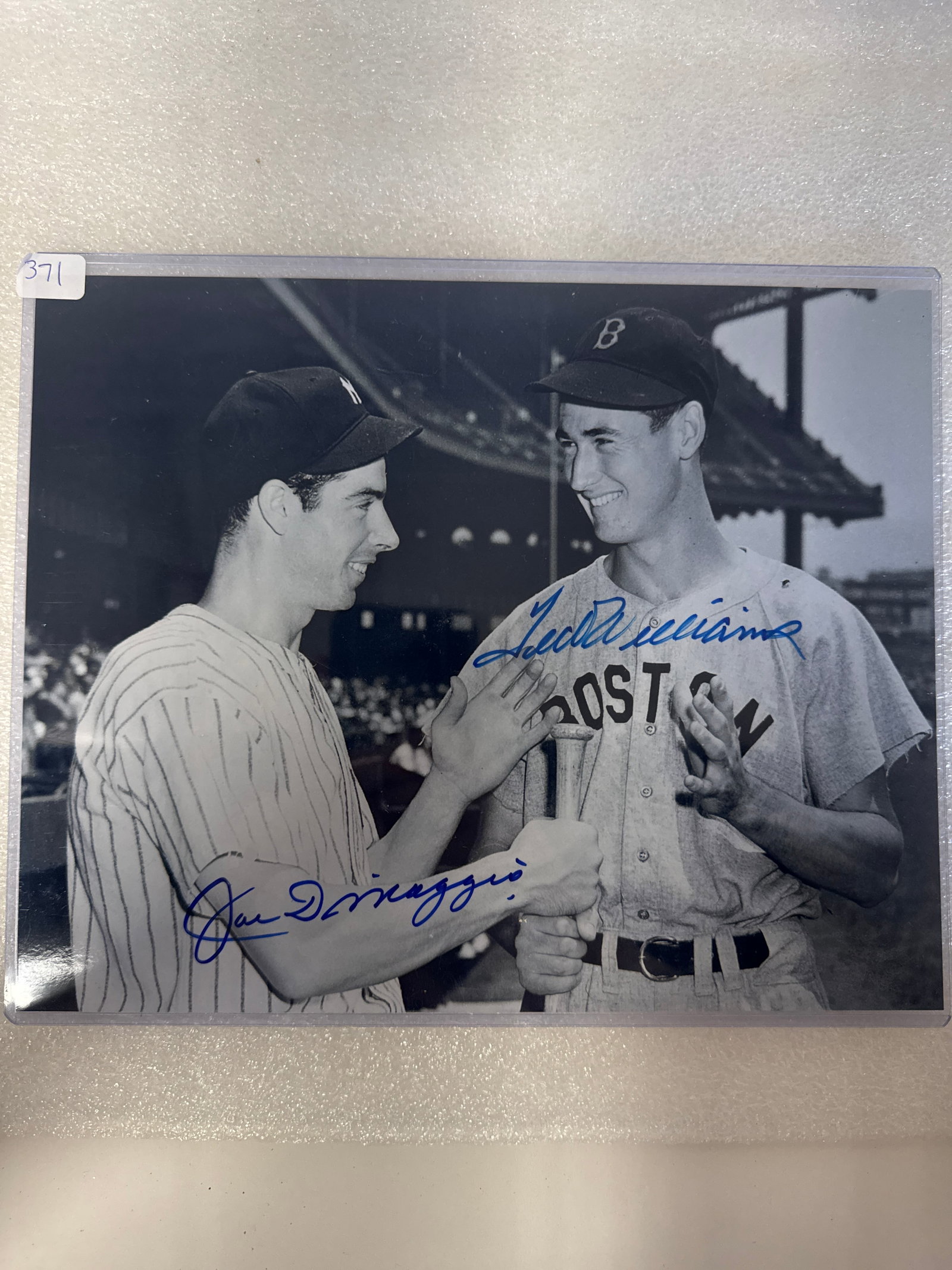 Ted Williams Joe Di Maggio Signed Photograph: 8 x 10 With COA